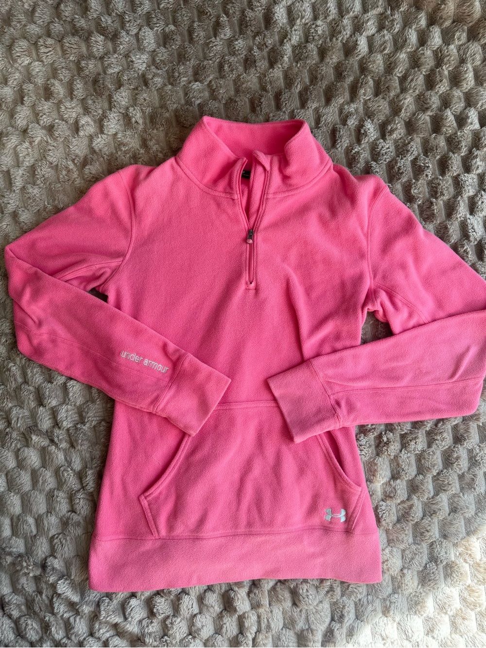 Under Armour Hot Pink Quarter-Zip Fleece Pullover